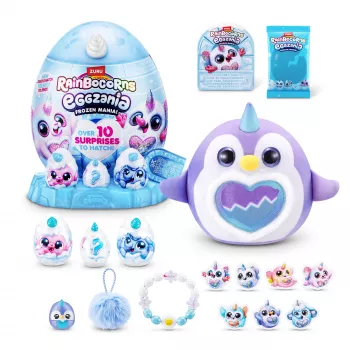 Minkštas žaislas Zuru Rainbocorns Eggzania Frozen Mania – gyvūnėlio pliušinis, įvairiaspalvis, nuo 3 metų