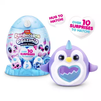 Minkštas žaislas Zuru Rainbocorns Eggzania Frozen Mania – gyvūnėlio pliušinis, įvairiaspalvis, nuo 3 metų
