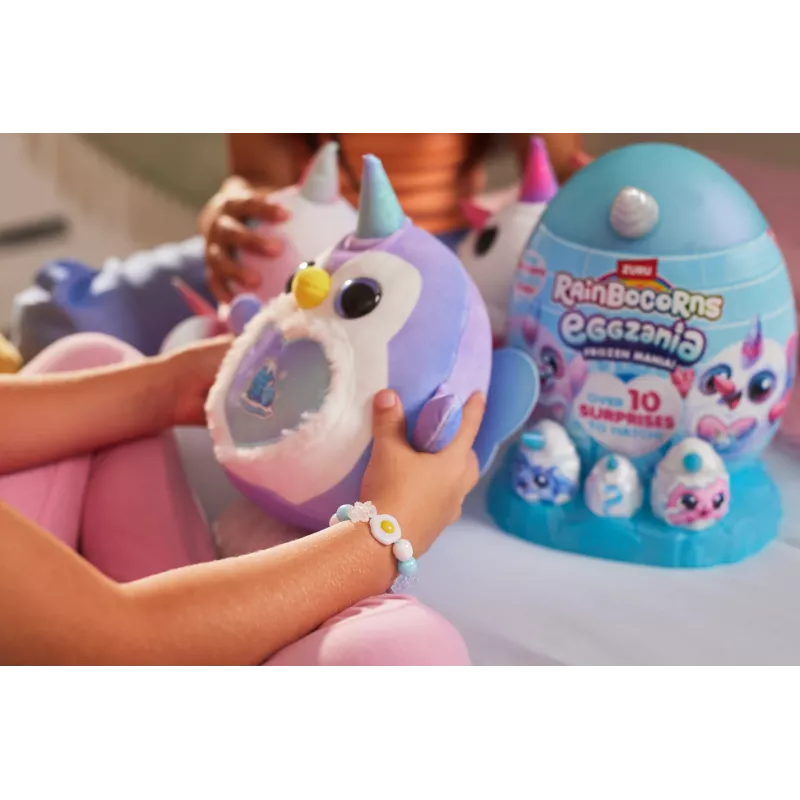 Minkštas žaislas Zuru Rainbocorns Eggzania Frozen Mania – gyvūnėlio pliušinis, įvairiaspalvis, nuo 3 metų