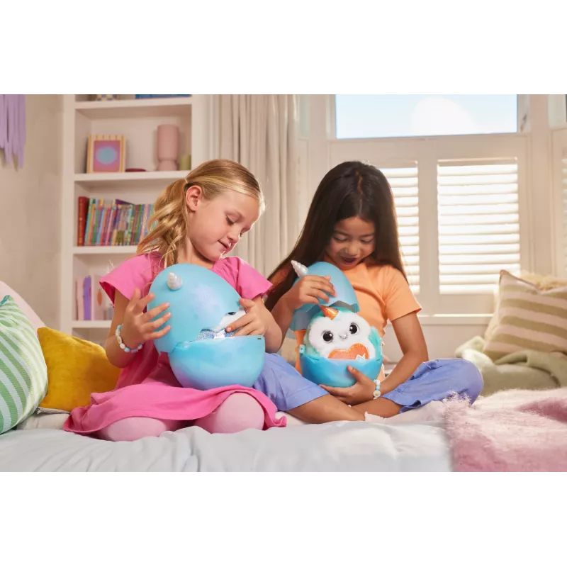 Minkštas žaislas Zuru Rainbocorns Eggzania Frozen Mania – gyvūnėlio pliušinis, įvairiaspalvis, nuo 3 metų