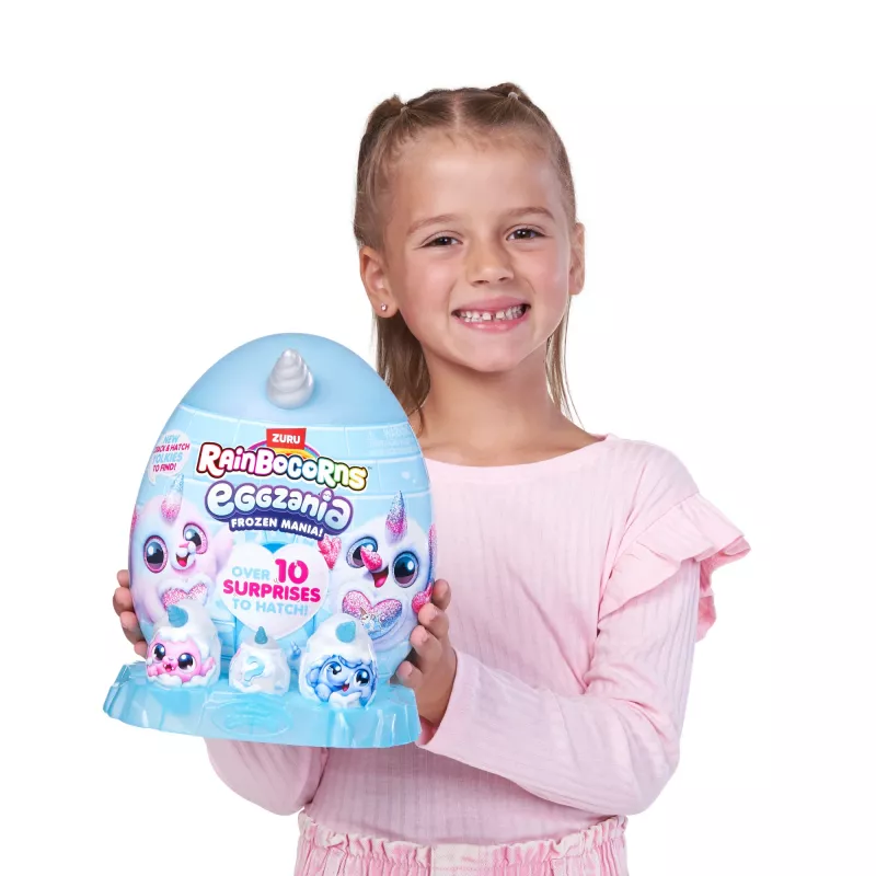 Minkštas žaislas Zuru Rainbocorns Eggzania Frozen Mania – gyvūnėlio pliušinis, įvairiaspalvis, nuo 3 metų