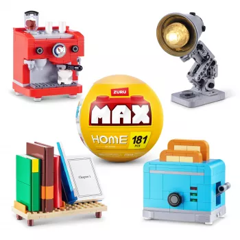MAX Build more Premium Home Building Bricks Collection – Statybiniai blokeliai, 181 vnt., 8+ metų