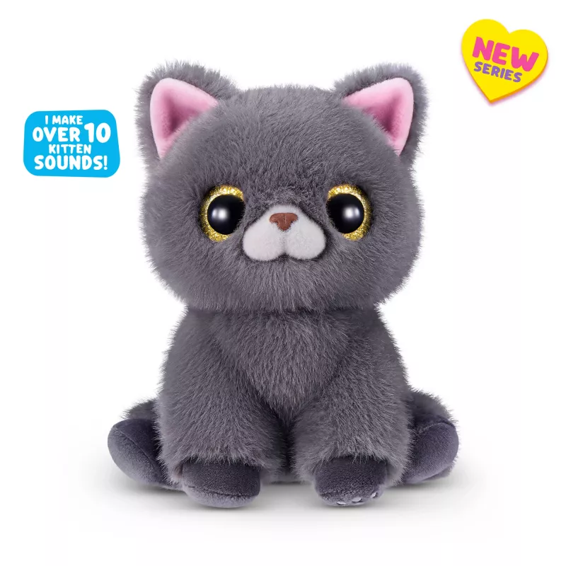 Interaktyvus žaislinis katinas Zuru Pets Alive Smitten Kittens Series 2 su garsais, nuo 3 metų, veikia su AAA baterijomis