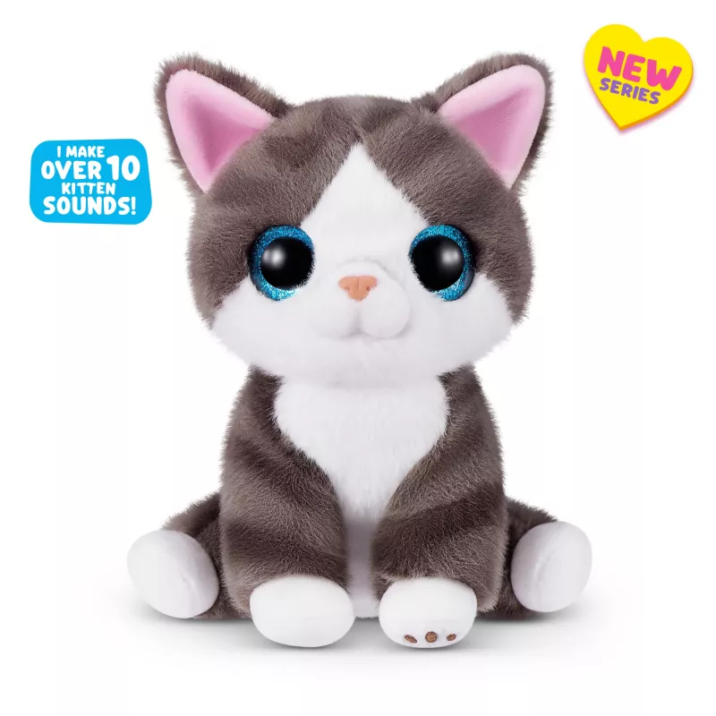 Interaktyvus žaislinis katinas Zuru Pets Alive Smitten Kittens Series 2 su garsais, nuo 3 metų, veikia su AAA baterijomis