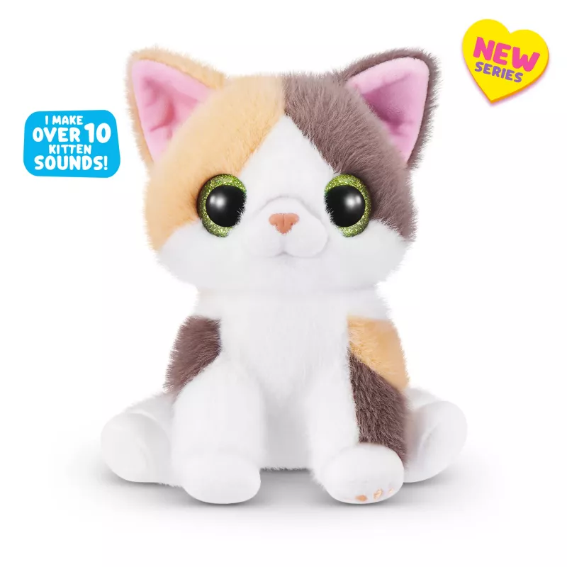 Interaktyvus žaislinis katinas Zuru Pets Alive Smitten Kittens Series 2 su garsais, nuo 3 metų, veikia su AAA baterijomis