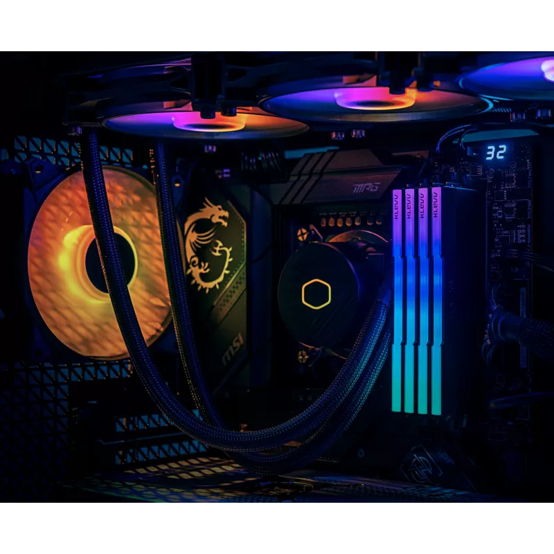 Klevv 64GB (2 x 32GB) 6000MHz CL30 DDR5 atminties rinkinys CRAS V RGB 30-36-36-76