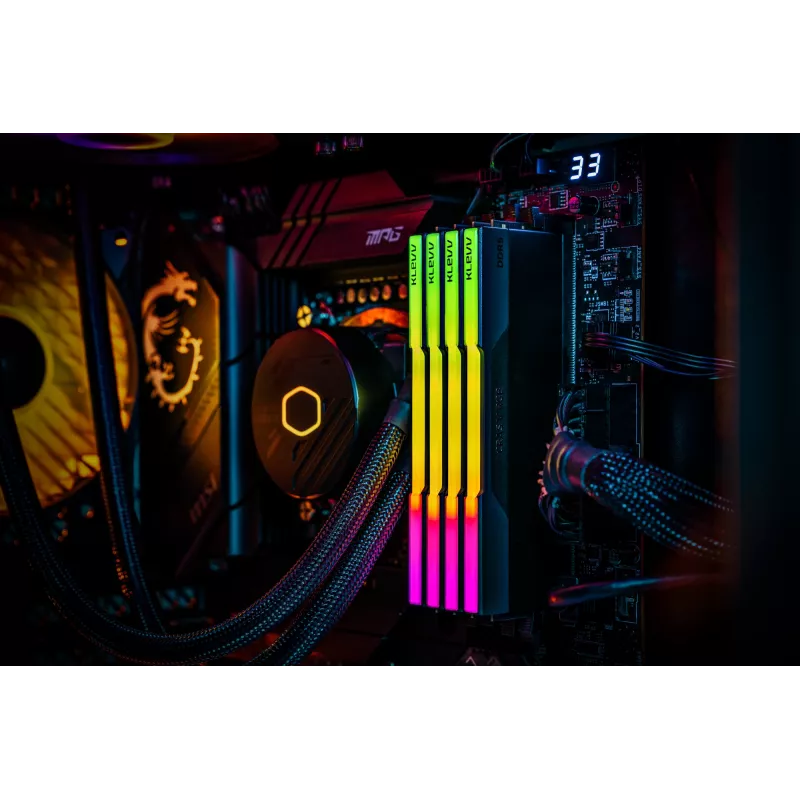 Klevv 64GB (2 x 32GB) 6000MHz CL30 DDR5 atminties rinkinys CRAS V RGB 30-36-36-76