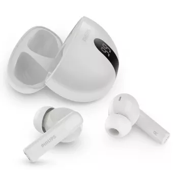 Belaidės ausinės į ausį Philips TAT2520WT/00 – Bluetooth, skirtos pokalbiams ir muzikai, 20–20000 Hz, 10 m atstumas, balta, 40 g