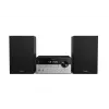 Mikro sistema namams Philips TAM4205M2/12 – 80 W RMS, 2 krypčių garsiakalbiai, Bluetooth, FM, LED ekranas, diskų dėklas (Juoda/Sidabrinė)