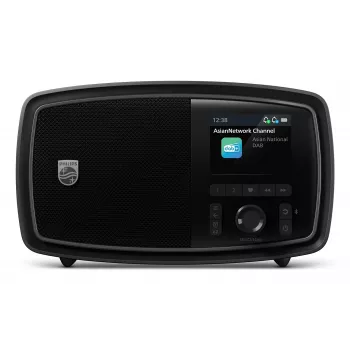 Philips TAV2000DB nešiojamas analoginis ir skaitmeninis radijo imtuvas, juodas