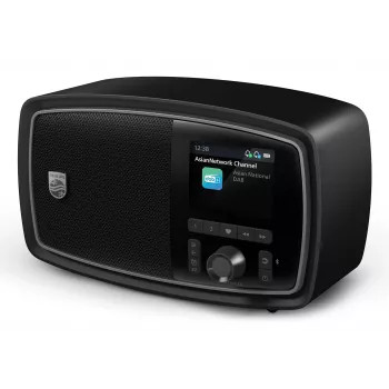 Philips TAV2000DB nešiojamas analoginis ir skaitmeninis radijo imtuvas, juodas