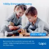 TP-Link Tapo Pan/Tilt namų apsaugos Wi-Fi kamera, IP stebėjimo kamera, vidaus, belaidė, 2400 MHz, stalas, juoda, balta
