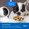 TP-Link Tapo Pan/Tilt namų apsaugos Wi-Fi kamera, IP stebėjimo kamera, vidaus, belaidė, 2400 MHz, stalas, juoda, balta