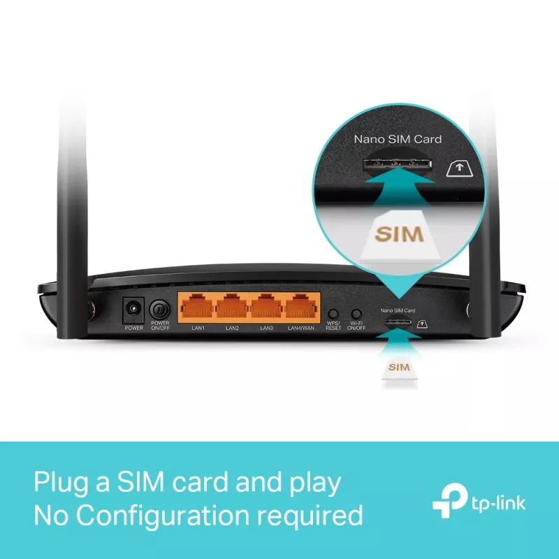 TP-Link Archer MR550 belaidis maršrutizatorius Gigabit Ethernet dviejų juostų (2,4 GHz / 5 GHz) 4G