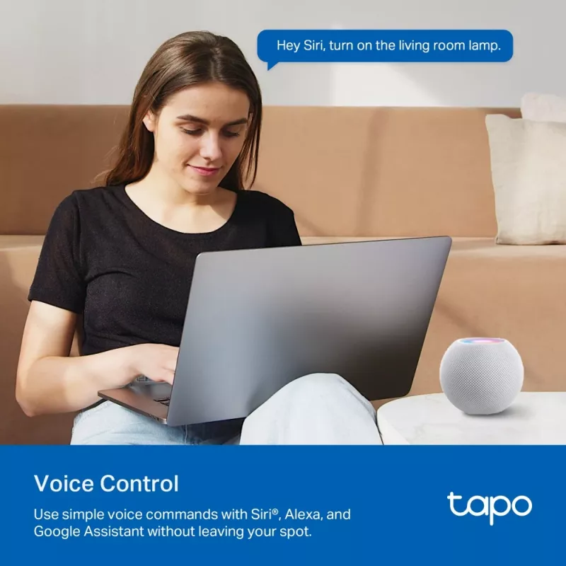 Išmanusis kištukas TP-Link Tapo Mini P110M – Wi-Fi/Bluetooth vidinis, 16 A, 100–240 V, 3680 W, baltas