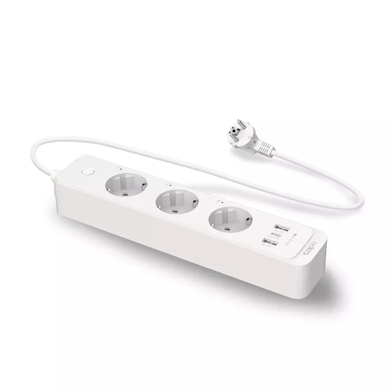 TP-Link Tapo P300 išmanusis ilginimo lizdas su 3 rozetėmis, USB įkrovimu
