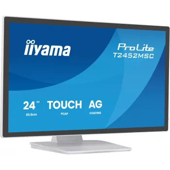 Monitorius iiyama T2452MSC-W2AG 24 colių Full HD LED liečiamas ekranas baltas
