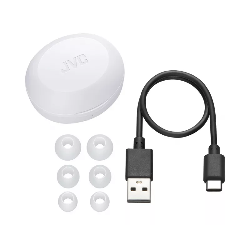 Belaidės ausinės JVC HA-A5T True Wireless Stereo (TWS) – Intraauralinės, 20–20000 Hz, Balta