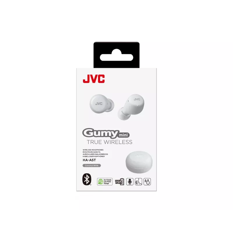 Belaidės ausinės JVC HA-A5T True Wireless Stereo (TWS) – Intraauralinės, 20–20000 Hz, Balta