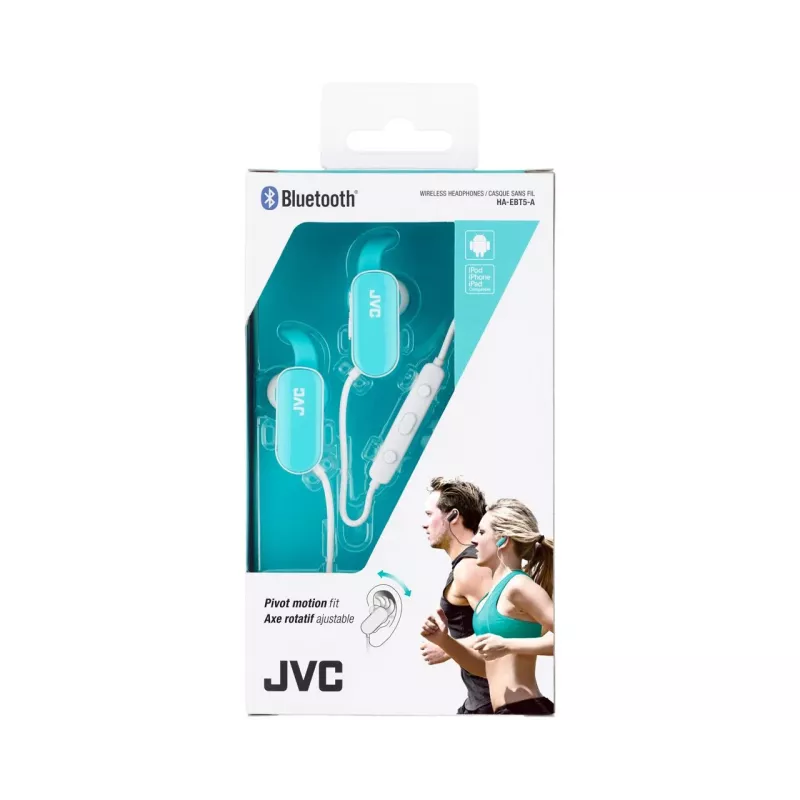 JVC HA-EBT5-A-E belaidės ausinės sportinės į ausis, mėlynos/baltos