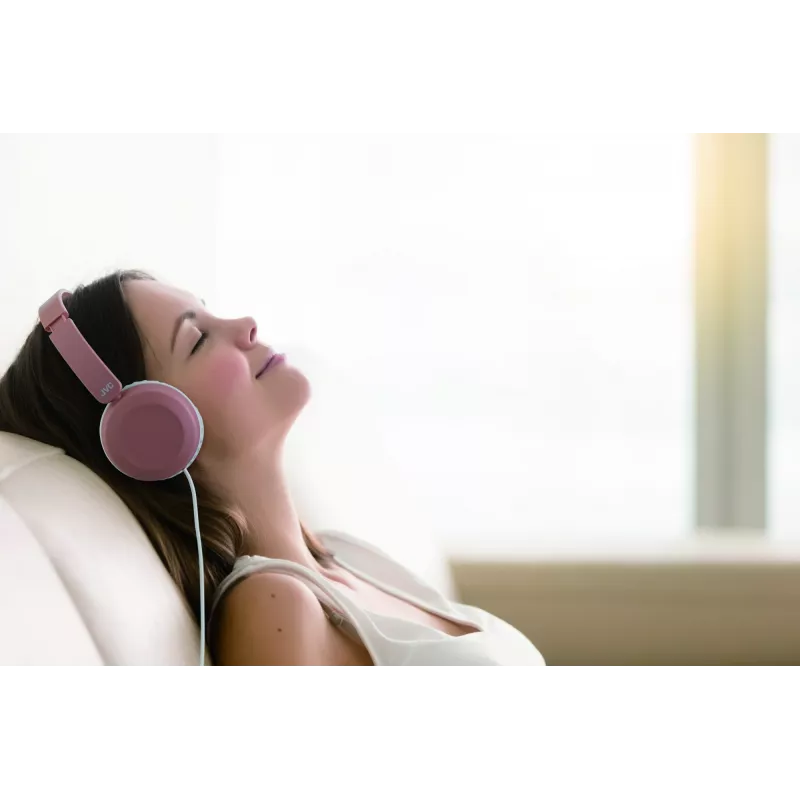 JVC HA-S31M laidinės ausinės ant ausų, rožinės, 10–26000 Hz, su mikrofonu