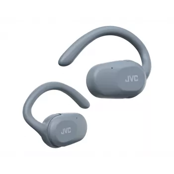 Ausinės JVC HA-NP40T True Wireless Stereo (TWS) į ausį įdedamos su ausų kabliukais Bluetooth, 20–20000 Hz, 10 m, pilkos