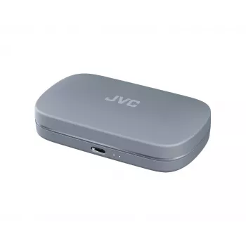Ausinės JVC HA-NP40T True Wireless Stereo (TWS) į ausį įdedamos su ausų kabliukais Bluetooth, 20–20000 Hz, 10 m, pilkos