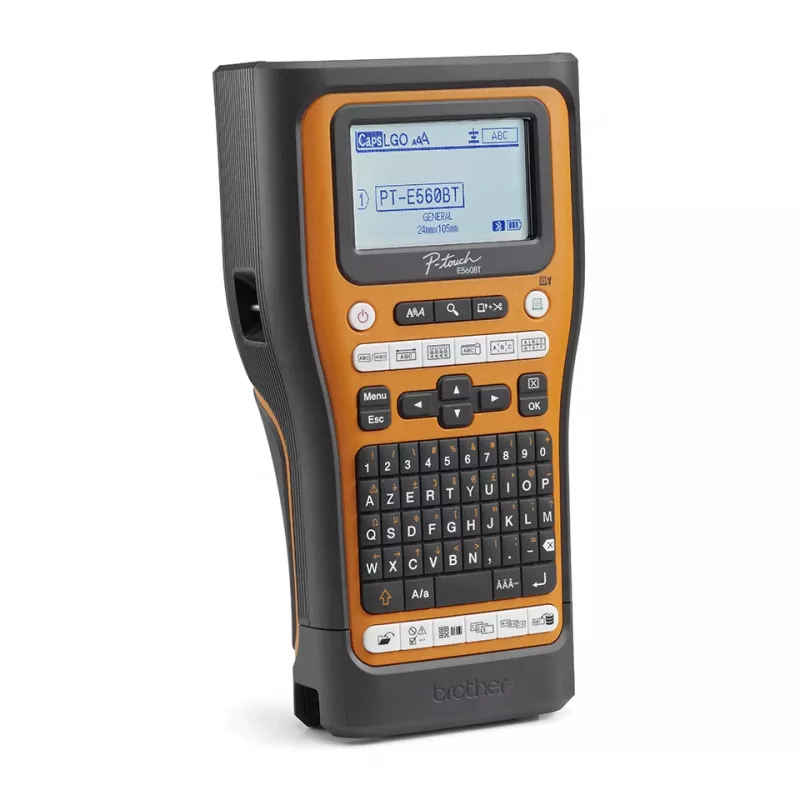BROTHER PT-E560BTVP etikečių spausdintuvas, terminis perdavimas, 180 x 180 DPI, 20 mm/s, laidinis ir belaidis, HSE/TZe, Bluetooth, QWERTY