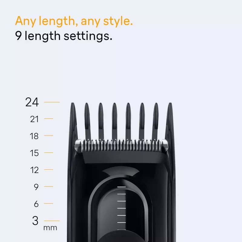 Braun HC5510 plaukų kirpimo mašinėlė Juoda 9 nustatymai NiMH