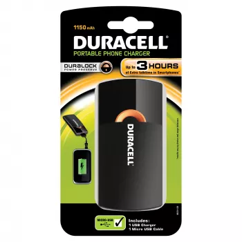 Duracell Mobile Charger nešiojamas įkroviklis, juodas, USB, vidaus ir lauko naudojimui