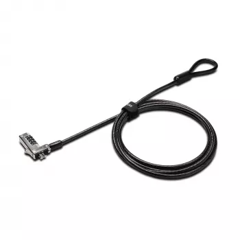 Kensington Slim Combination Laptop Lock 1,8 m, kombinacinis užraktas, juoda