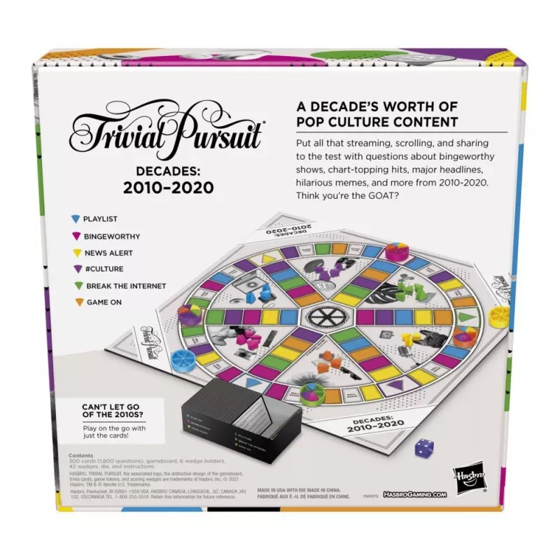 Stalo žaidimas Hasbro Gaming Trivial Pursuit Dešimtmetis 2010–2020