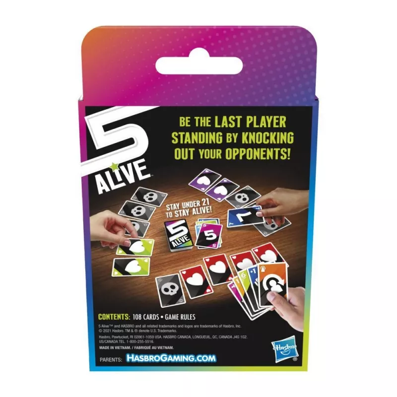 Hasbro Gaming 5 Alive Kortų Žaidimas, Vaikų Žaidimas, Įdomus Šeimos Žaidimas Nuo 8 Metų, Kortų Žaidimas 2–6 Žaidėjams