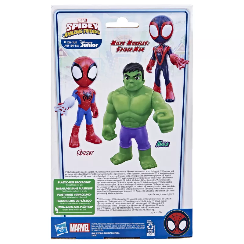 Marvel Spidey and His Amazing Friends Supersized Hulk figūrėlė, 3 m., įvairiaspalvė, plastikas