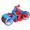 Marvel Spider-Man Web Blast Cycle vaikiškas motociklo žaidimų rinkinys su judinama Spider-Man figūrėle