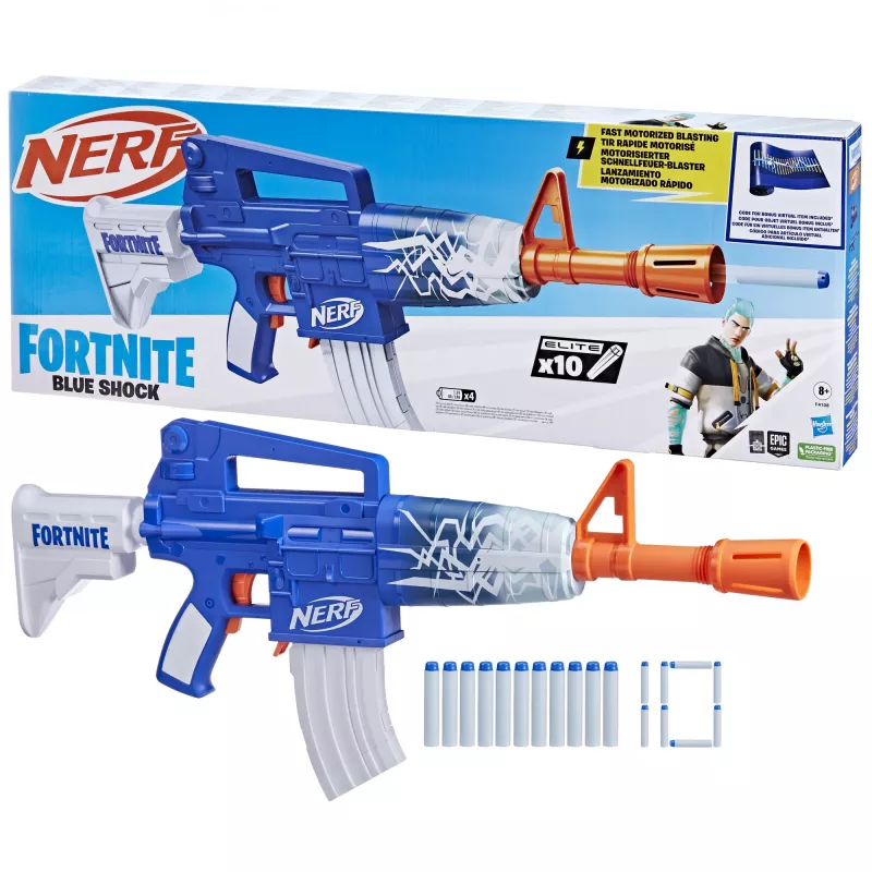 Nerf Fortnite Blue Shock motorizuotas strėlinukas