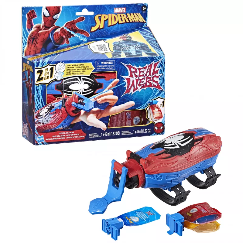 Žaislinis riešinis blasteris Marvel Spider-Man Real Webs Ultimate Web Blaster