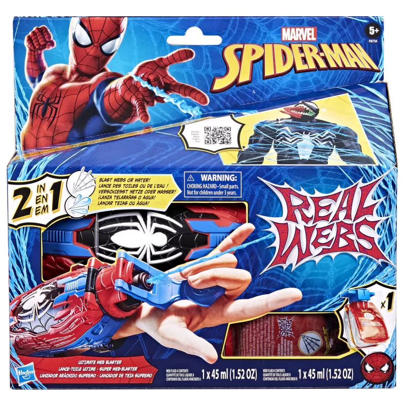 Žaislinis riešinis blasteris Marvel Spider-Man Real Webs Ultimate Web Blaster