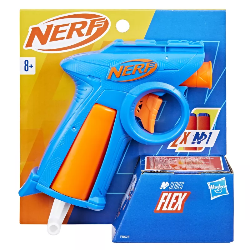 Žaislinis blasteris NERF N Series Flex mėlynai oranžinis 8+