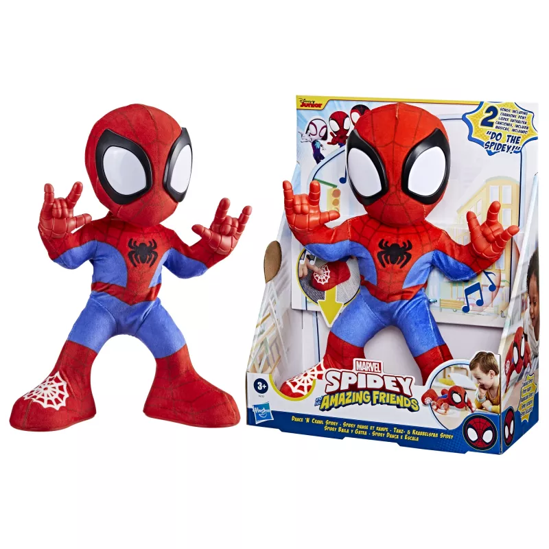 Marvel Spidey ir Jo Nuostabūs Draugai Šokantis ir Ropojantis Spidey, Interaktyvus Minkštas Žaislas su Muzika ir Garsais