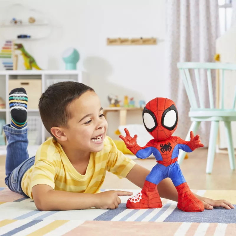 Marvel Spidey ir Jo Nuostabūs Draugai Šokantis ir Ropojantis Spidey, Interaktyvus Minkštas Žaislas su Muzika ir Garsais