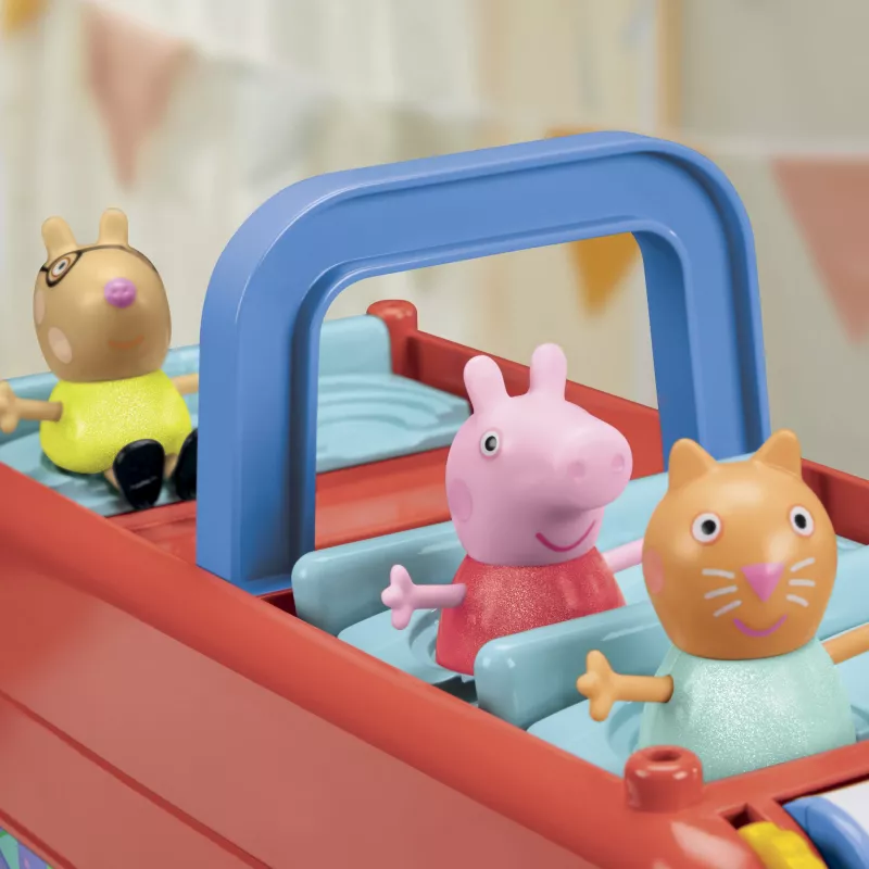Peppa Pig 2-in-1 vakarėlių autobusas, veiksmo/nuotykių, 3 m., įvairiaspalvis, plastikinis