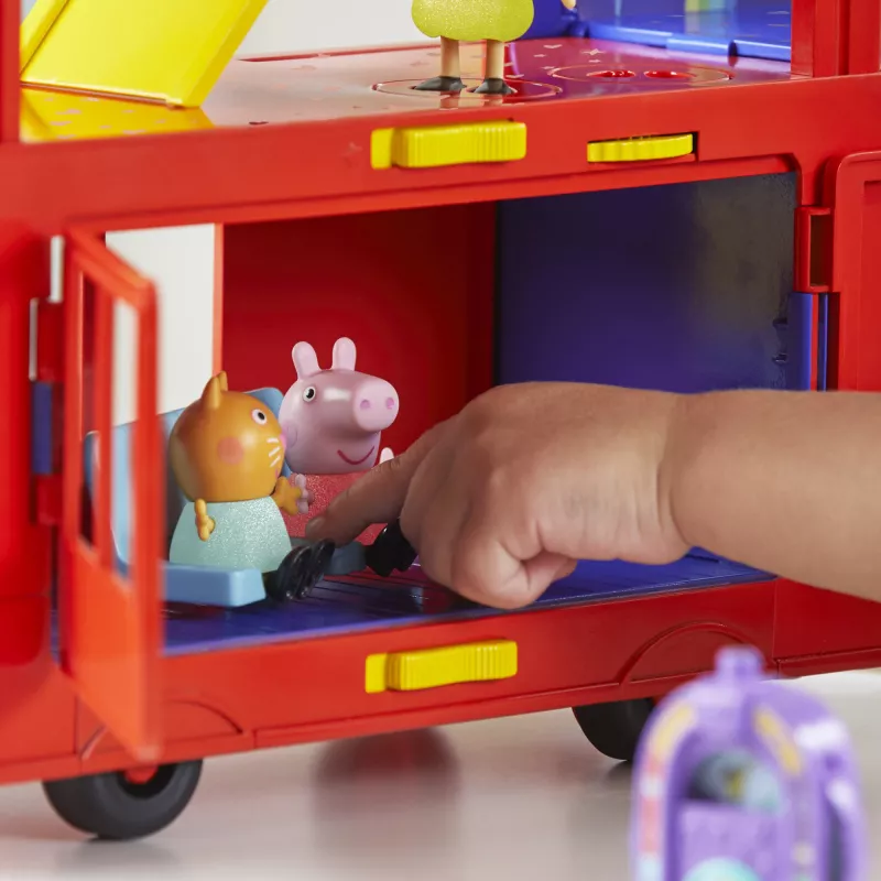 Peppa Pig 2-in-1 vakarėlių autobusas, veiksmo/nuotykių, 3 m., įvairiaspalvis, plastikinis