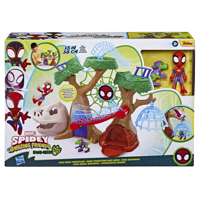 Žaidimų rinkinys Veiksmo/Nuotykių Hasbro Marvel Spidey ir Jo Nuostabūs Draugai Dinozaurų Tinklų Medžio Namelis