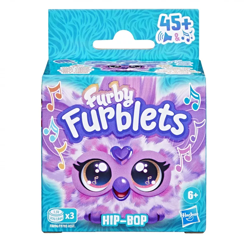 Furby Furblet Hip-Bop – interaktyvus mini Furby žaislas su raktų pakabuku