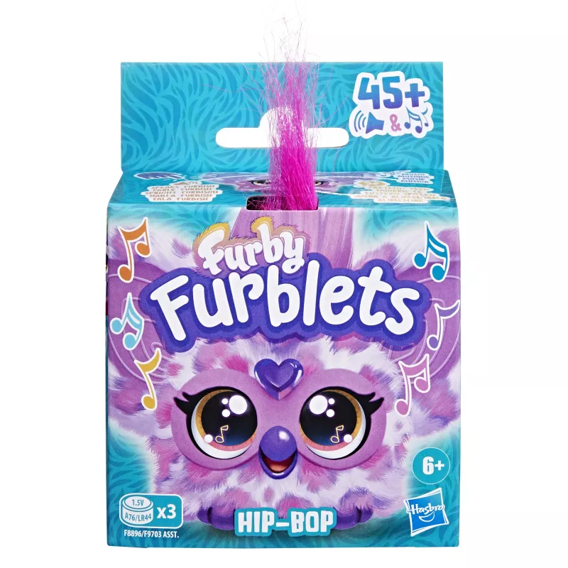 Furby Furblet Hip-Bop – interaktyvus mini Furby žaislas su raktų pakabuku
