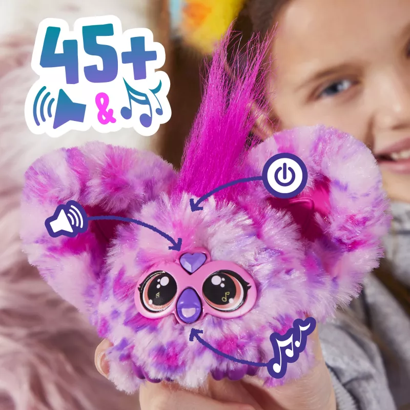 Furby Furblet Hip-Bop – interaktyvus mini Furby žaislas su raktų pakabuku