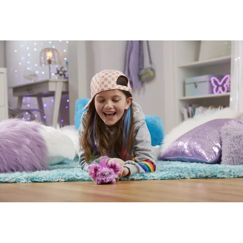 Furby Furblet Hip-Bop – interaktyvus mini Furby žaislas su raktų pakabuku