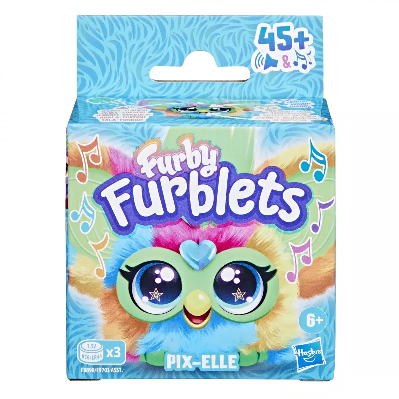Furby Furblet Pix-Elle – interaktyvus žaislinis personažas su garsu