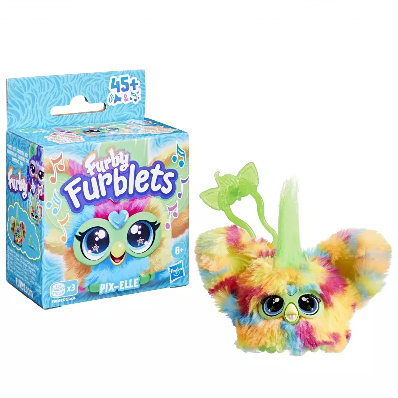 Furby Furblet Pix-Elle – interaktyvus žaislinis personažas su garsu